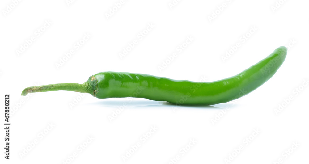 Green pepper on white Green pepper on white