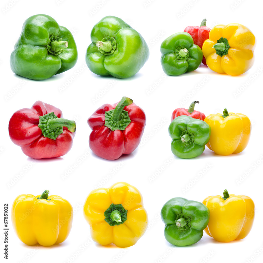 bell pepper or capsicum isolated on white bell pepper or capsicum isolated on white