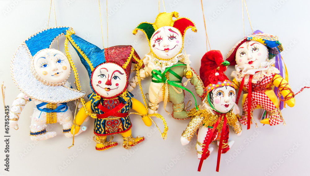 bright christmas clown figures decorations
