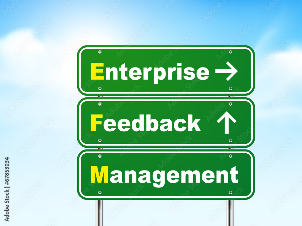3d enterprise feedback management road sign 3d enterprise feedback management road sign