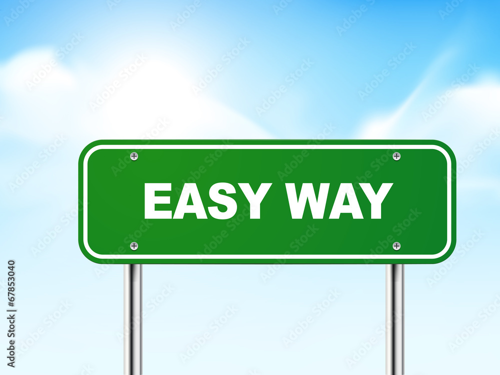 3d easy way road sign 3d easy way road sign