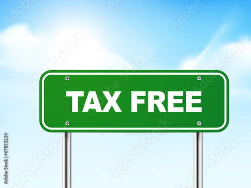 3d tax free road sign