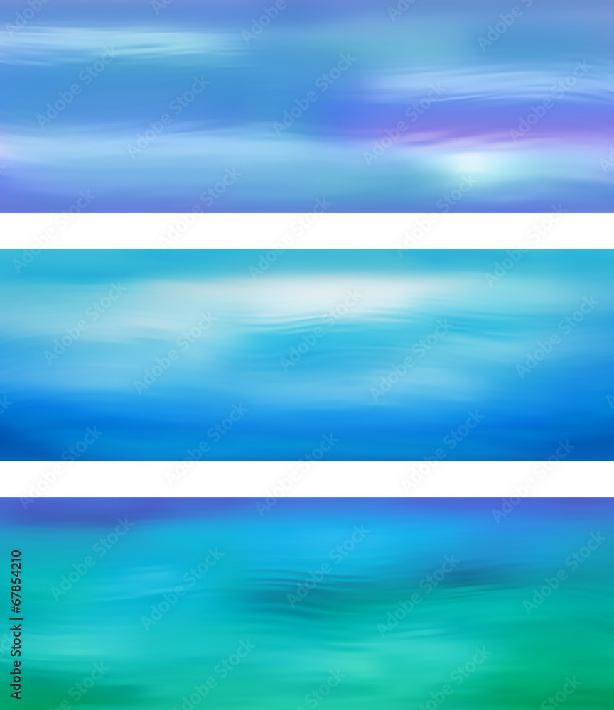 Abstract Vector Blue Water Banner