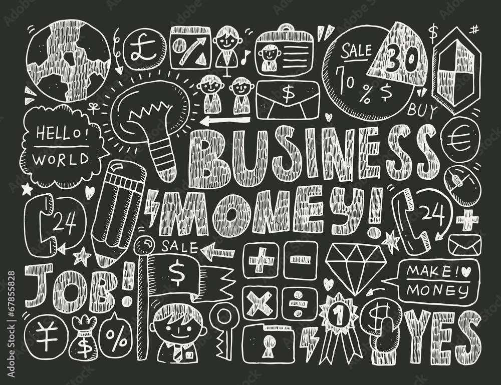 doodle business background doodle business background