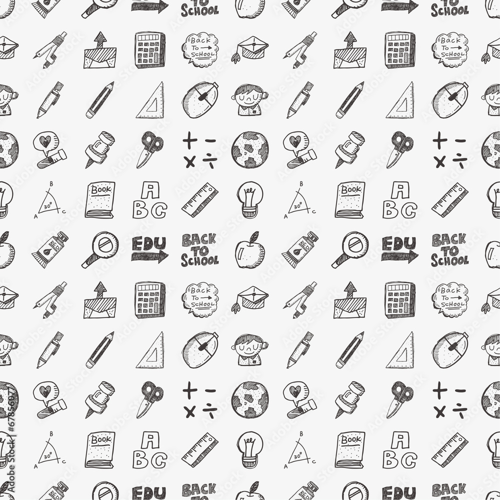 doodle back to school seamless pattern doodle back to school seamless pattern