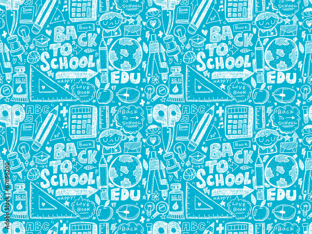 doodle back to school seamless pattern doodle back to school seamless pattern