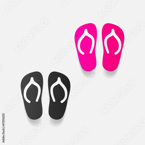 realistic design element: slippers