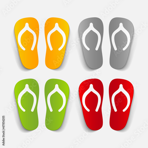 realistic design element: slippers