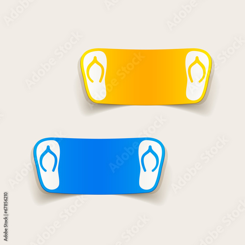 realistic design element: slippers