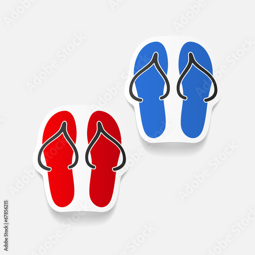 realistic design element: slippers