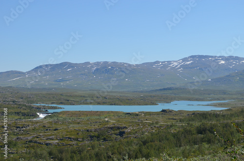summer along the valley of the Norwegian fjord Skjomen