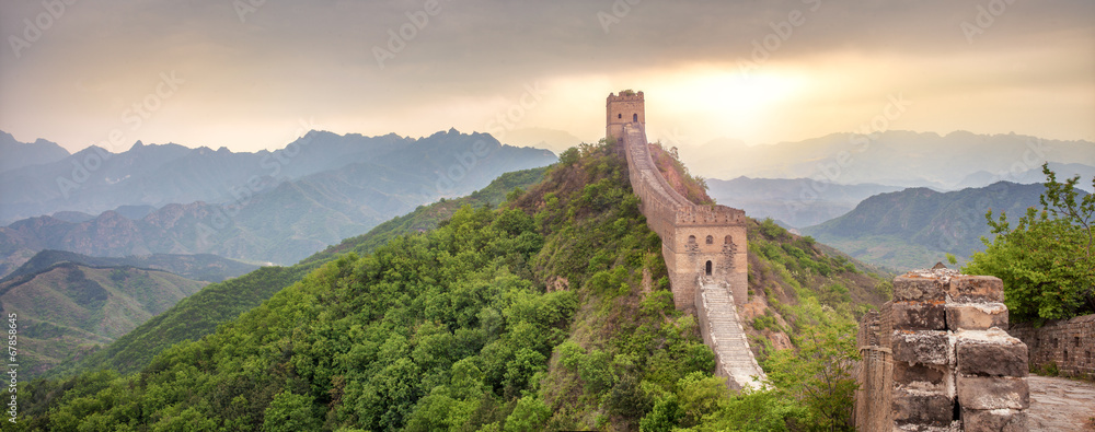 Chinesische Mauer - obrazy, fototapety, plakaty 