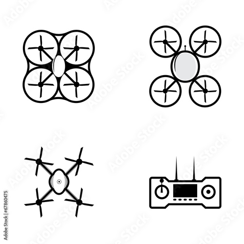 Vector icons for quadrocopter