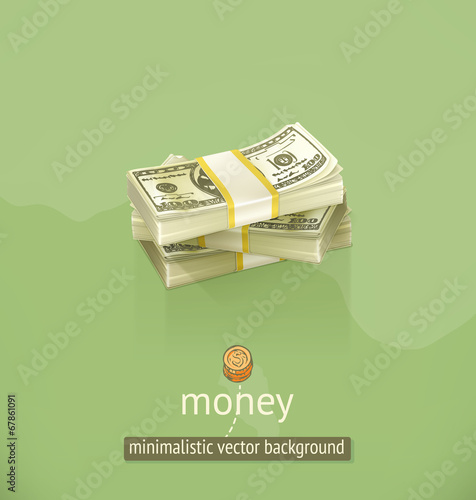 Money, minimalistic vector background