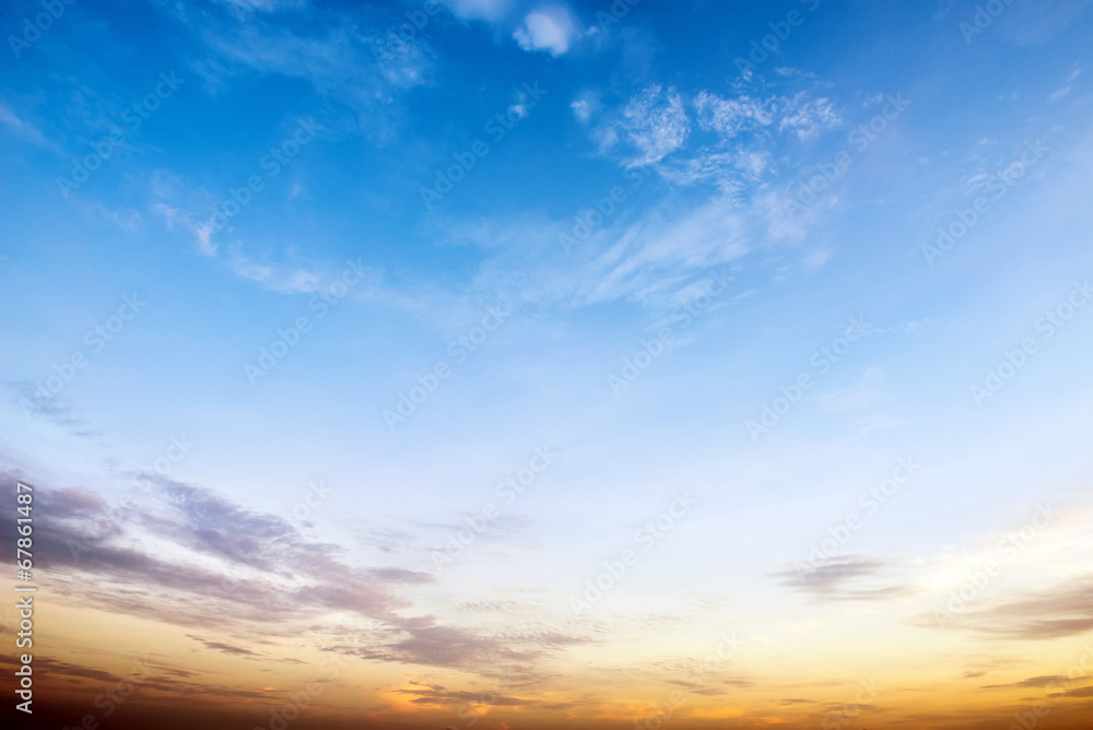 Obraz premium sky in sunrise