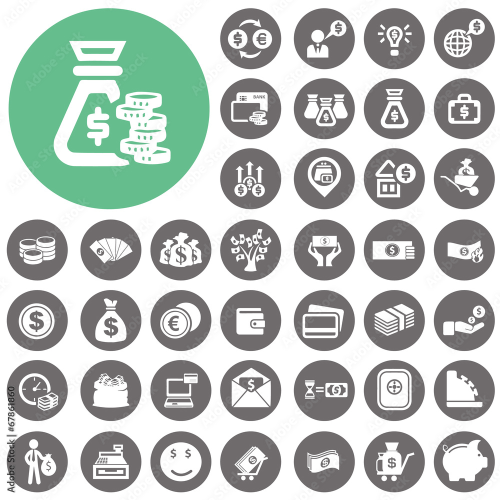 Money icons set. Illustration eps10 Money icons set. Illustration eps10