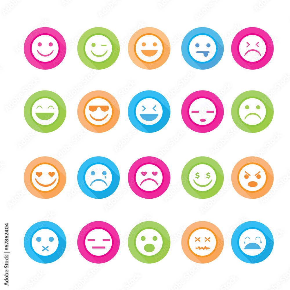 Smiley faces icon set. Illustration eps10 Smiley faces icon set. Illustration eps10