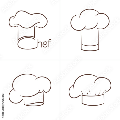 Set of chef's hats for your design