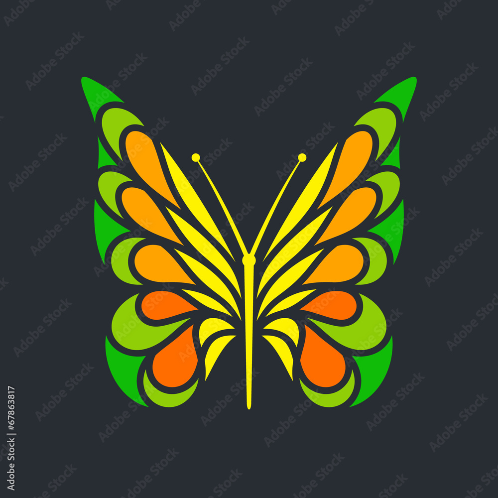 Naklejka premium Butterfly sign