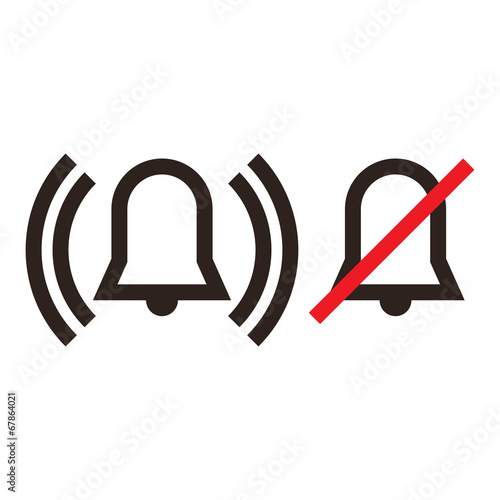 Alarm icon isolated on white background