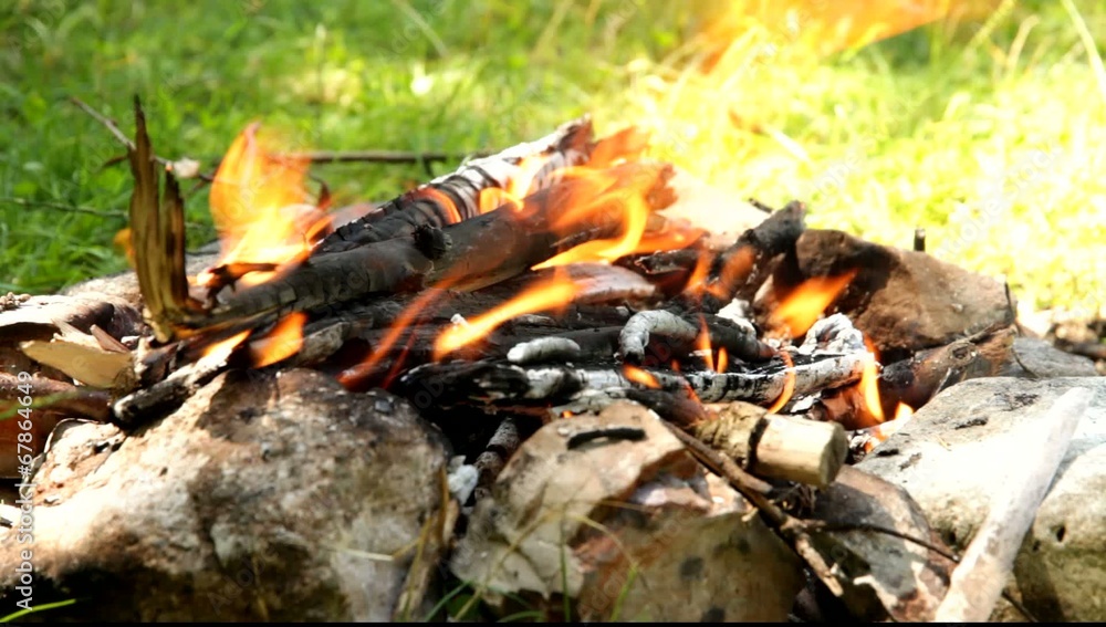 Grill on fire Grill on fire