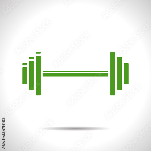 Vector dumbbell icon. Eps10