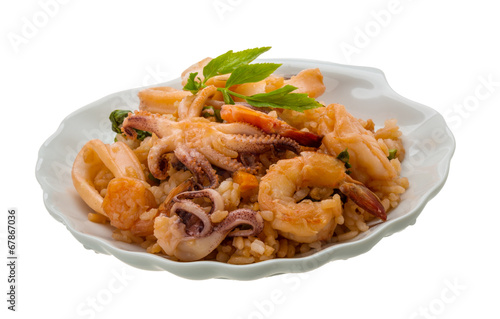 Rice with seafood