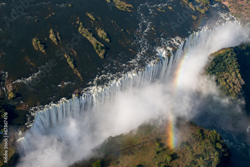 Les chutes Victoria vues du ciel