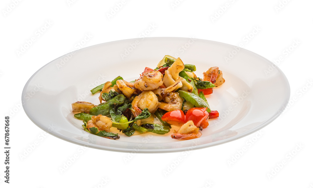 Seafood with vegetables Seafood with vegetables