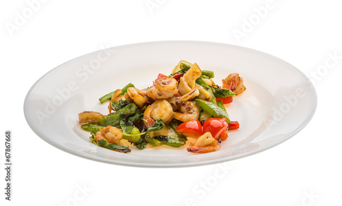 Seafood with vegetables