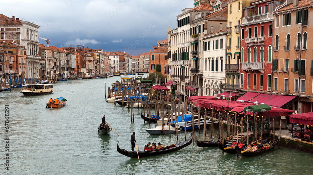 Gondola on the Grand Canal  - Venice