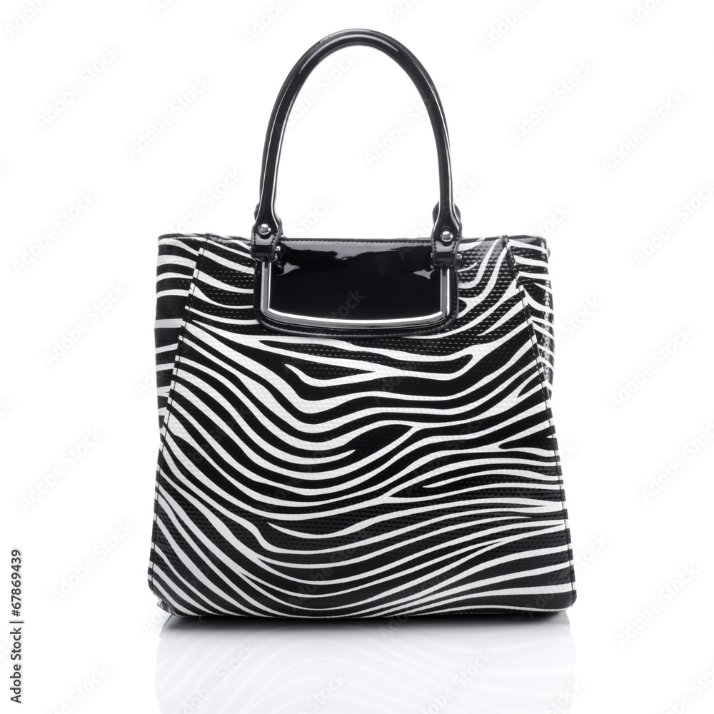Ladies handbag in zebra - obrazy, fototapety, plakaty 