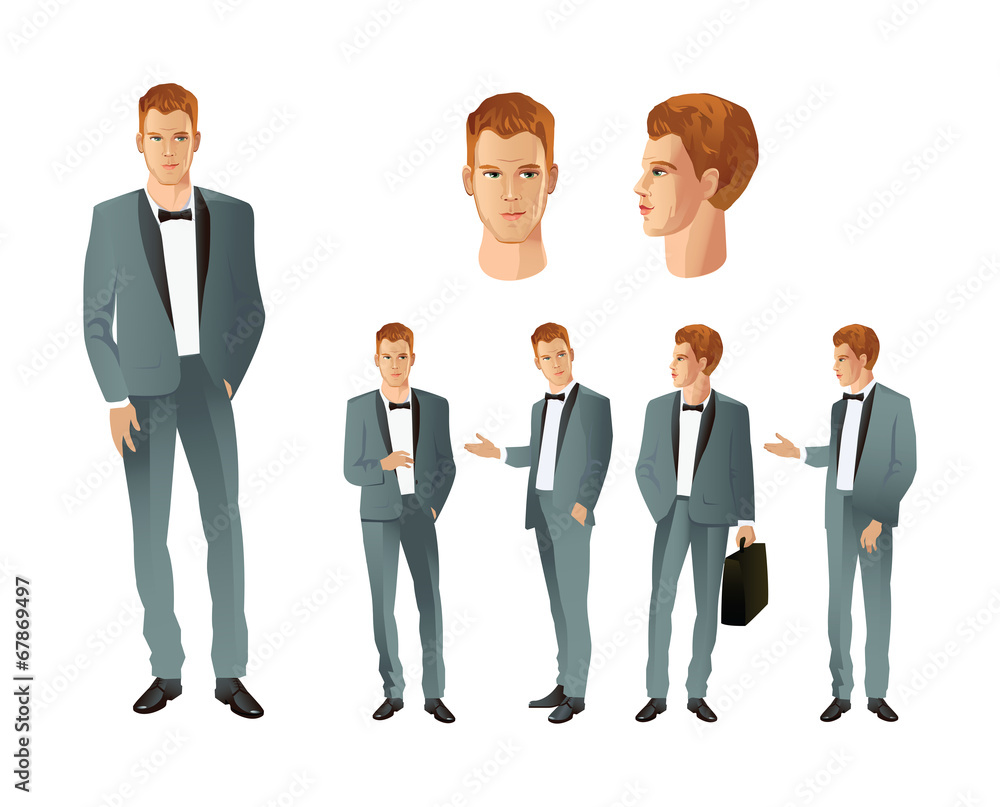 Man in different poses Man in different poses