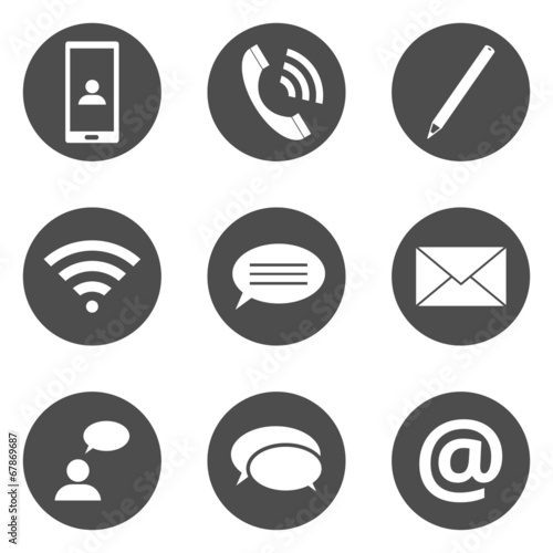 Icons Kommunikation Piktogramme