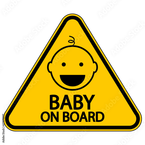 Baby on board sign
