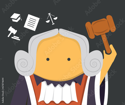 Judge with a hammer
