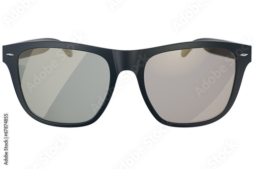 Stereo glasses on white background