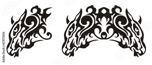 Tribal young bull symbols