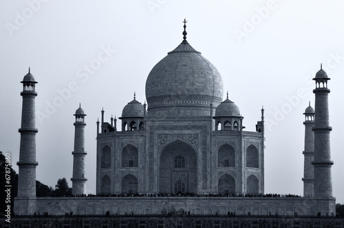 Wallpaper Mural Black and white Taj Mahal Agra, Uttar Pradesh, India Torontodigital.ca