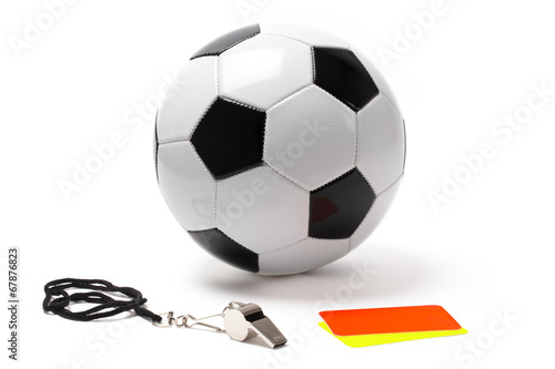 Referee Whistle Cards and Ball