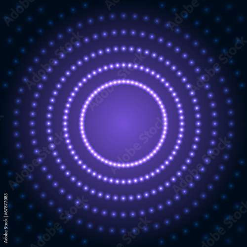 Blue Abstract Background with Lens Flare Dotted Light. Vector