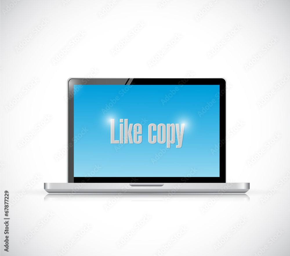 like copy sign on computer illustration design like copy sign on computer illustration design