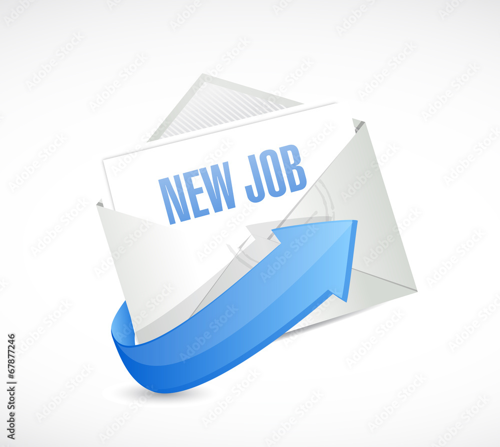 new job email envelope illustration design new job email envelope illustration design
