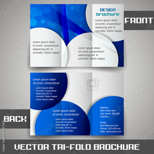 Tri fold corporate business store brochure, cover design