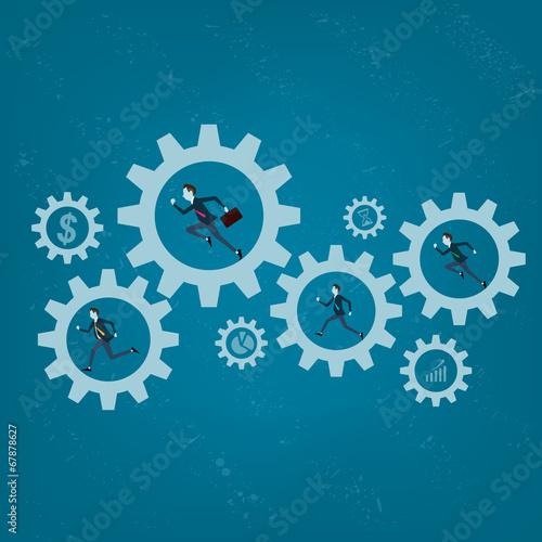 Vector business processing backgrounds