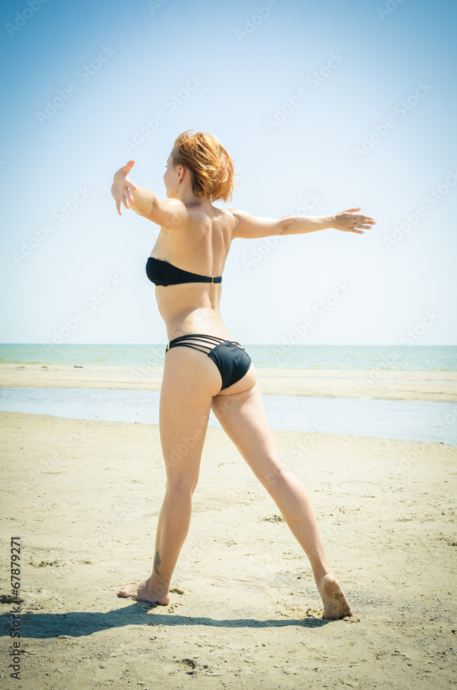 Beautiful woman on a beach Beautiful woman on a beach