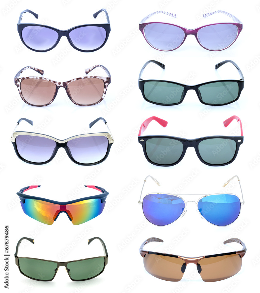 Group of beautiful sunglasses