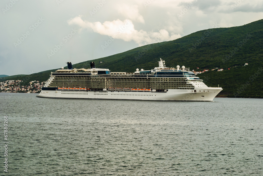 Cruiser in the Bay of Kotor