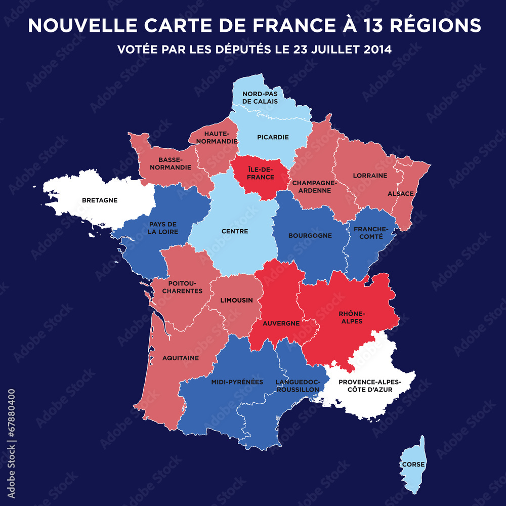 Carte de France à 13 régions