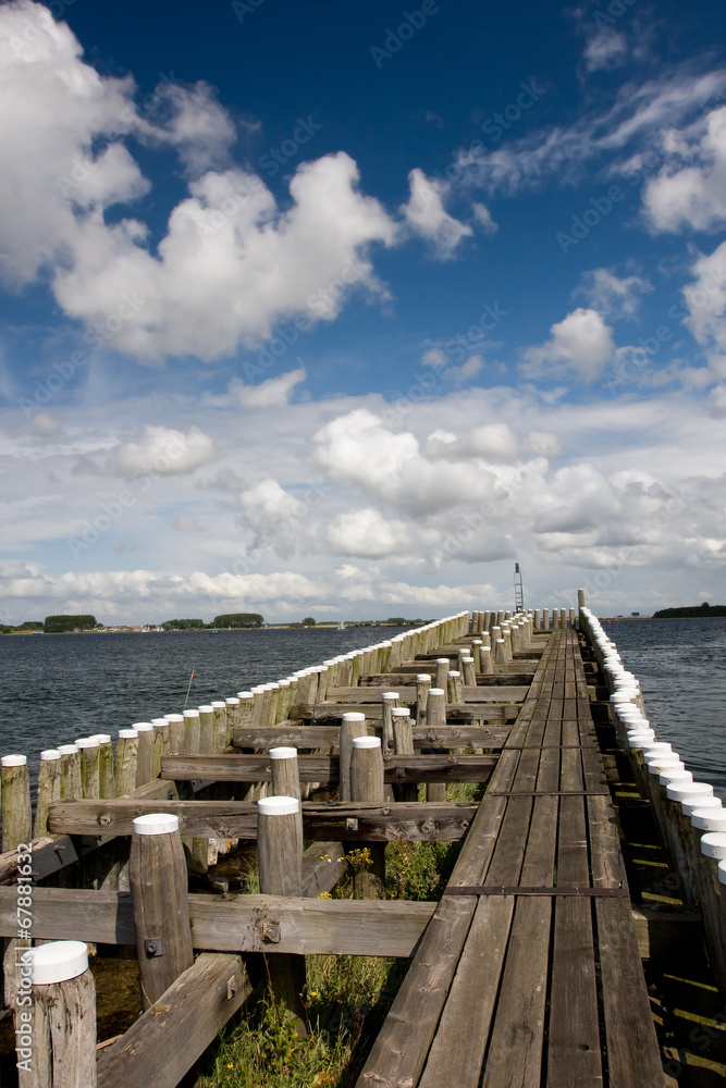 Pier in Veere, Zeeland, Netherlands Pier in Veere, Zeeland, Netherlands